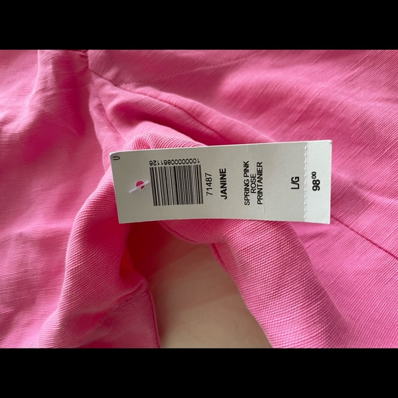 NWT Wilfred Aritzia Janine Peplum Linen Top - Spring Pink Rose - Picture 4 of 4